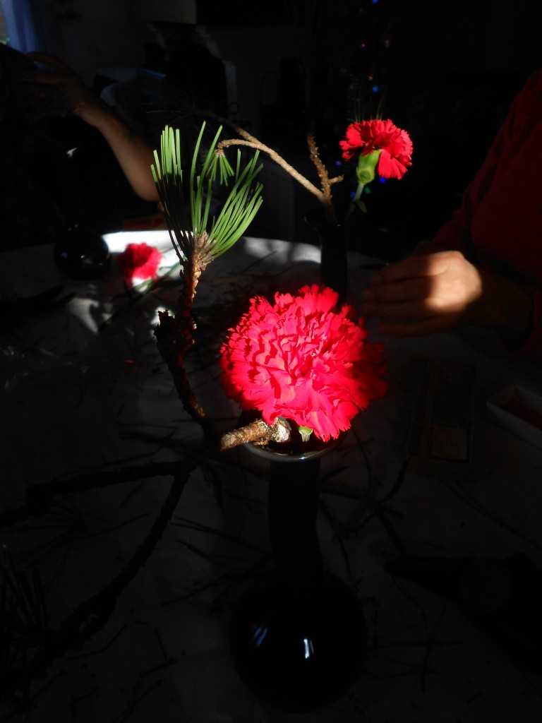 rayon de lumière sur un chabana de Noël