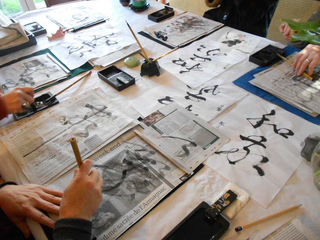 entraînement sur papier journal!