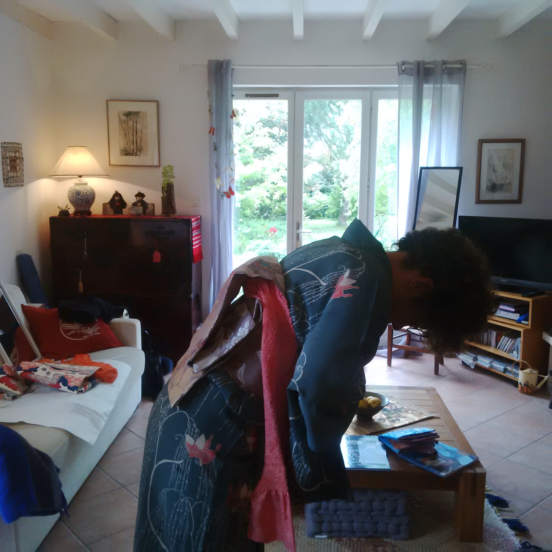 mise en place du obi dans le dos, bravo Joëlle!