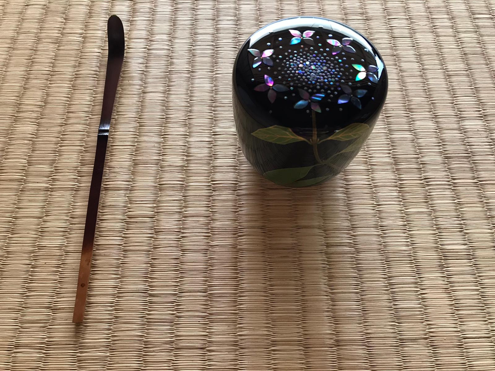 natsume laque et nacre motif d'hortensia